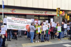 Rueda de prensa de los movimientos sociales de Lleida en solidaridad con la PAH