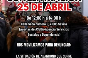 HUELGA en el servicio de valoración de la dependencia en Sevilla el 25 de abril